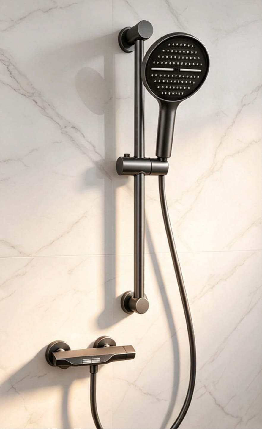 Luxury Gun Grey Concealed Shower Faucet & Valve Set|Handheld Shower|OEM/ODM Wholesale 奢華槍灰隱藏式淋浴龍頭與閥門套裝|手持花灑|批發採購 (GS‑9001)