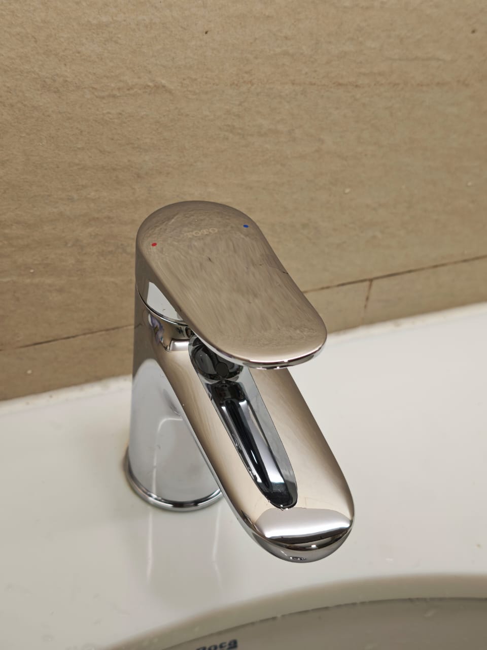 Durable brass faucet, TOTO brand, Stylish silver faucet