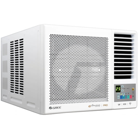 Gree 格力 GWH07PZ 3/4匹 雙黑鑽變頻冷暖 G-Panel 窗口式冷氣機｜附遙控｜1級能源標籤