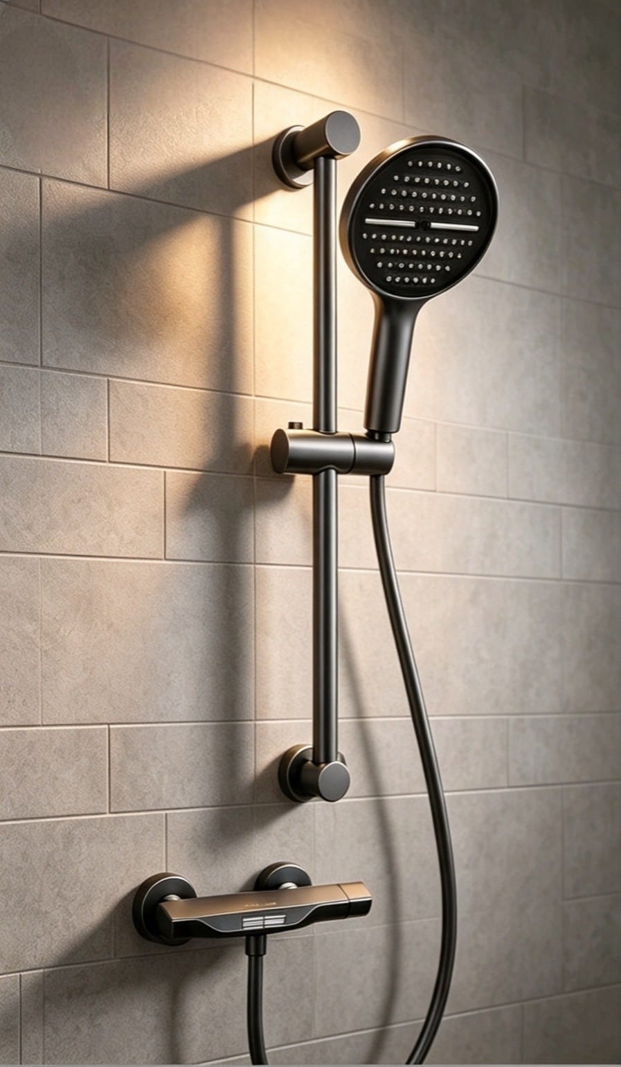 Luxury Gun Grey Concealed Shower Faucet & Valve Set｜Handheld Shower｜OEM/ODM Wholesale   奢華槍灰隱藏式淋浴龍頭與閥門套裝｜手持花灑｜批發採購 (GS‑9001)