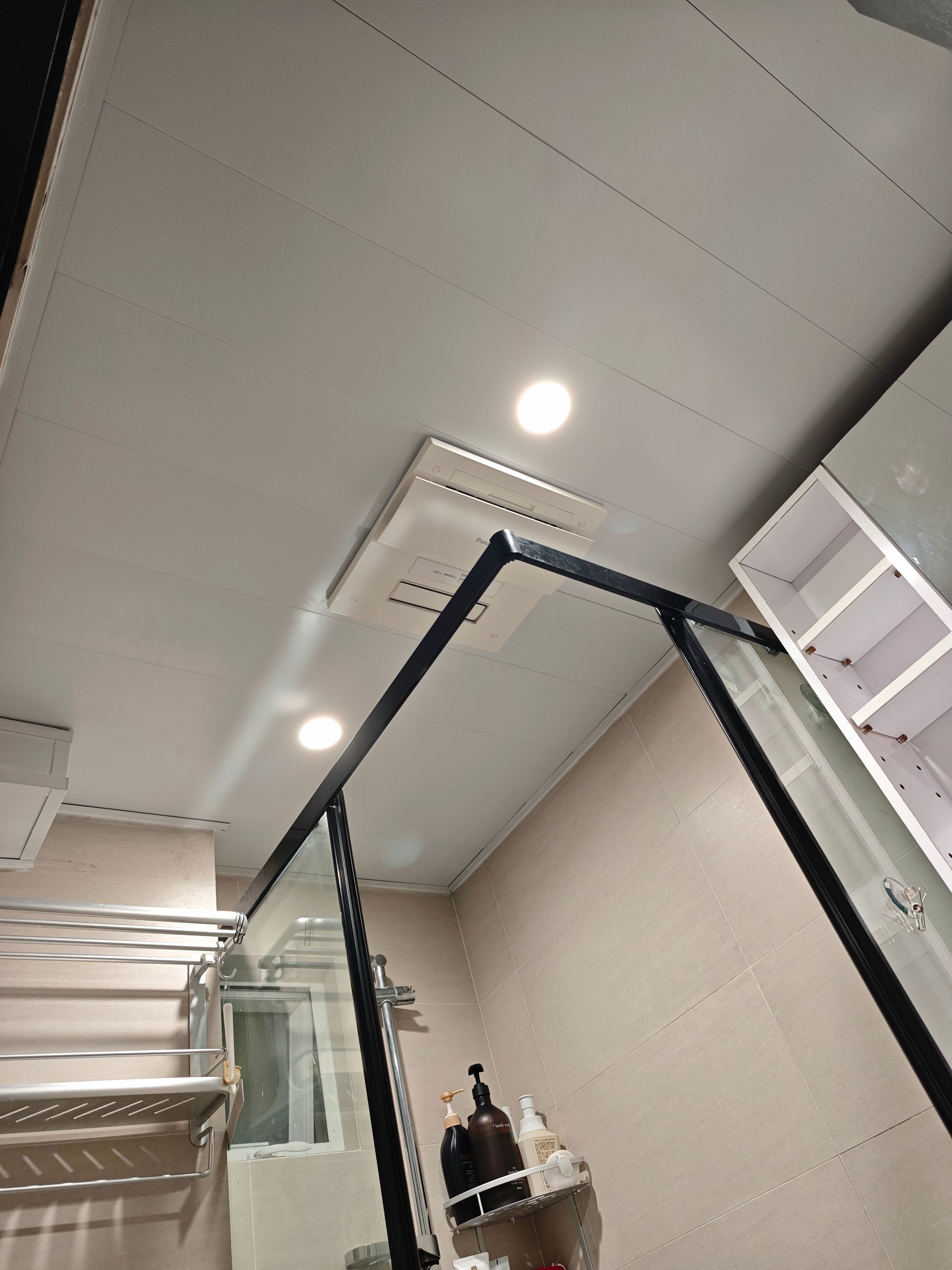 Ceiling bathroom heater installation,  maintenance support available.