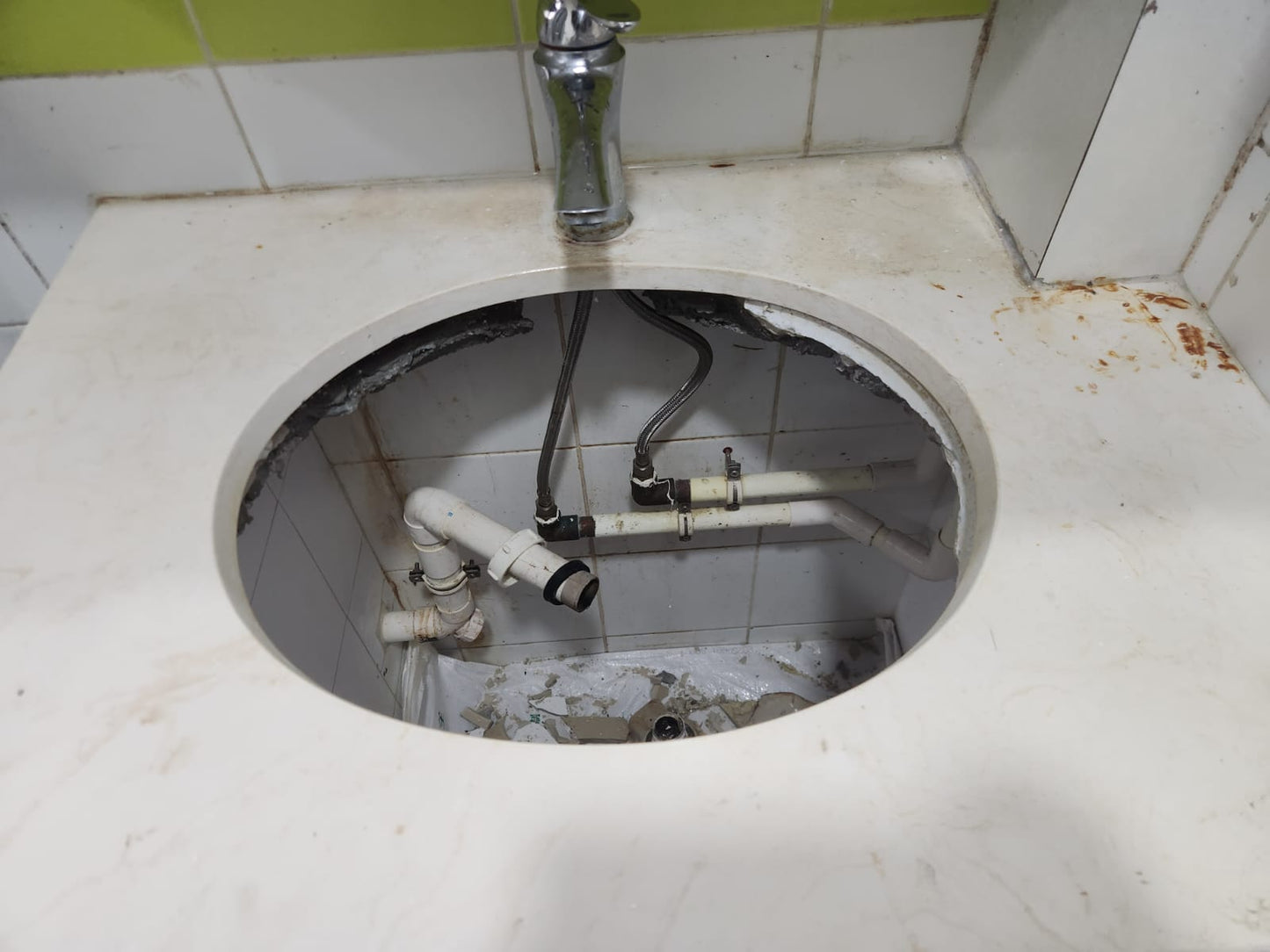 洗面盆更換