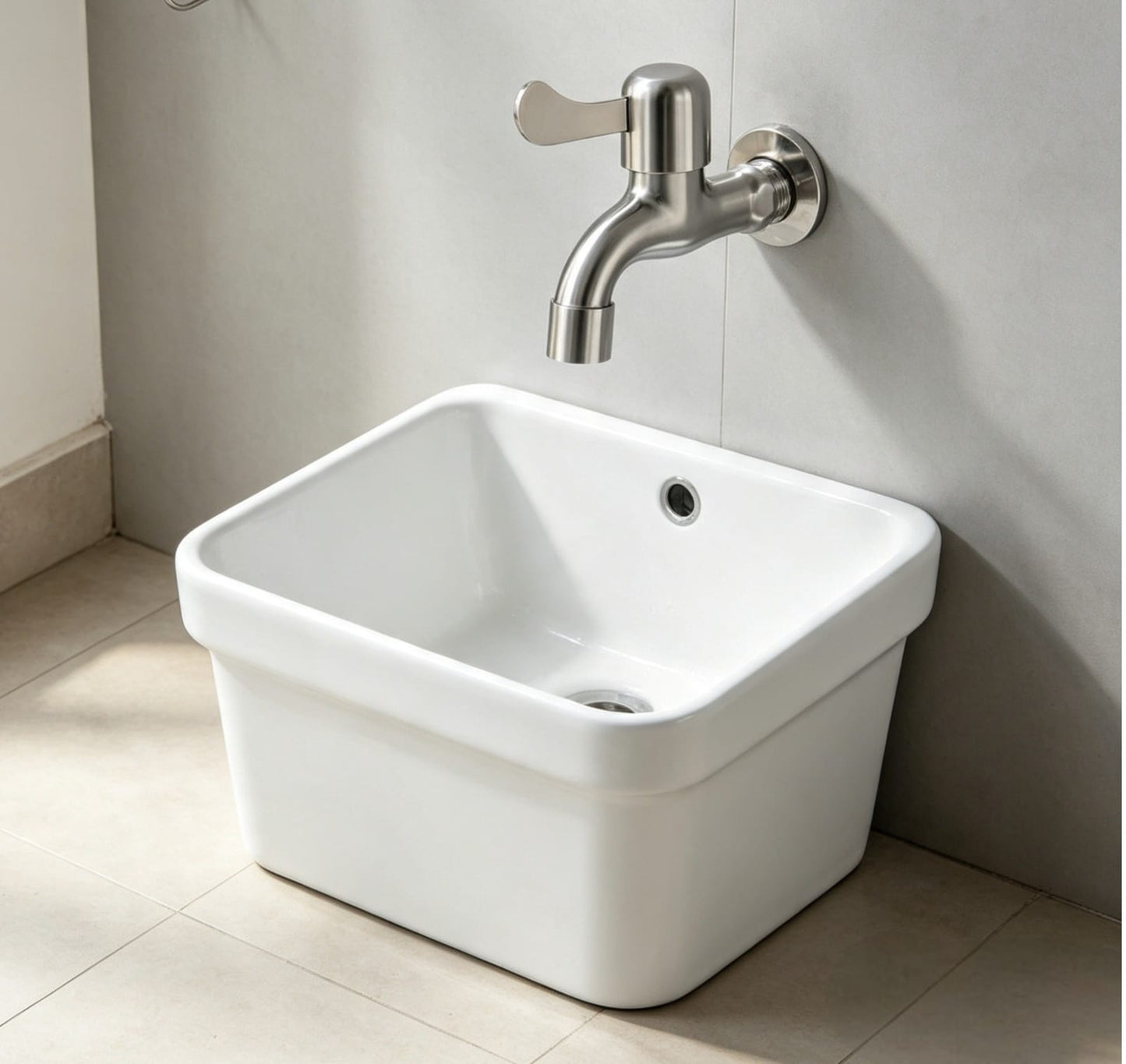 SUS304 Stainless Steel Laundry Tap | Brushed Nickle Finishing | Durable Anti-Rust | Faucet | Washing Machine Tap |  304不鏽鋼洗衣機龍頭｜拉絲表面｜耐用防鏽 | (LT-2037)
