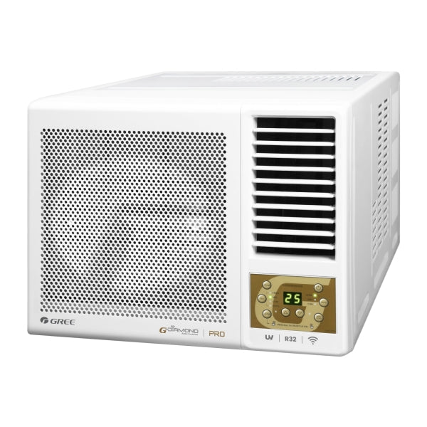 Gree 格力 GWF12P 1.5匹 R32 G-Panel 雙黑鑽變頻淨冷窗口式冷氣機｜Wi-Fi 智能控制｜1級能源標籤