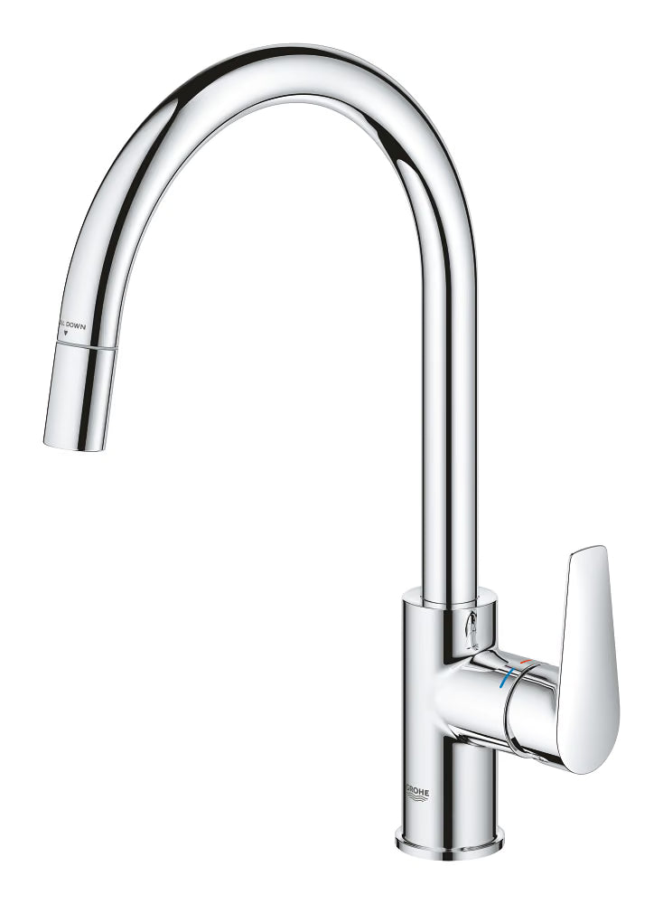 GROHE StartEdge 30550000 抽拉式廚房水龍頭 正面圖