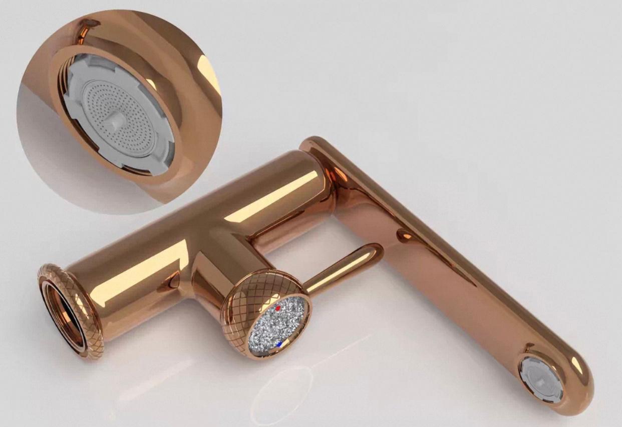 玫瑰金閃鑽水龍頭 Rose Gold Bling Bling Faucet
